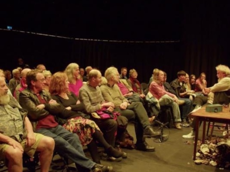 David Westhead leading a Q and A session about Krapp's Last Tape
